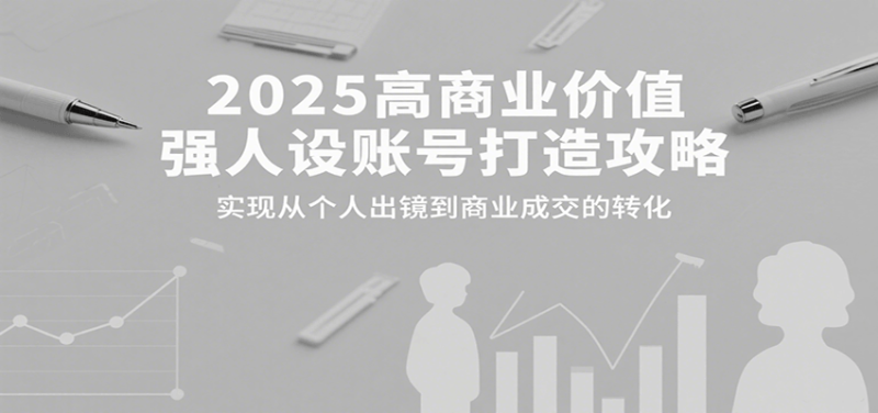 2025高商业价值强人设账号打造攻略,实现从个人出镜到商业成交的转化_生财有道创业网-生财有道