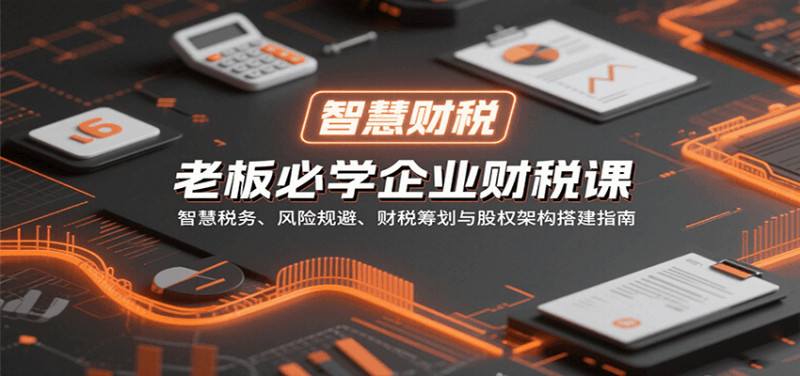 老板必学企业财税课：智慧税务、风险规避、财税筹划与股权架构搭建指南_生财有道创业网-生财有道