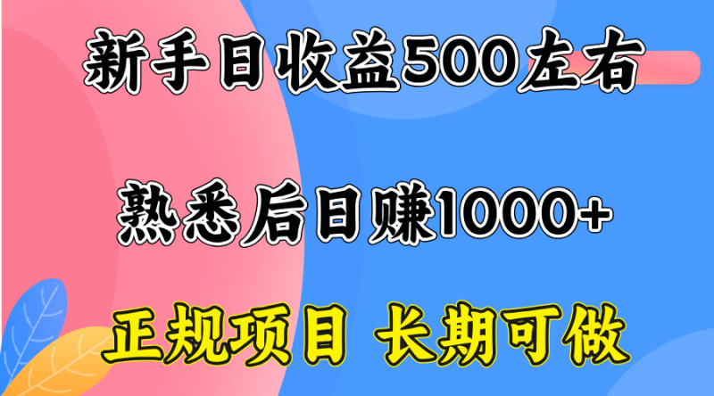 （15978期）一台电脑，前期日收益300-500，熟练后日入1000左右_生财有道创业项目网-生财有道