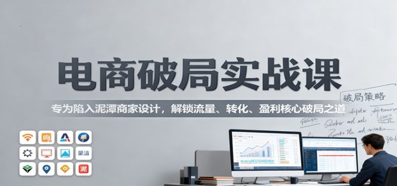 电商破局实战课:专为陷入泥潭商家设计,解锁流量、转化、盈利核心破局之道_生财有道创业网-生财有道