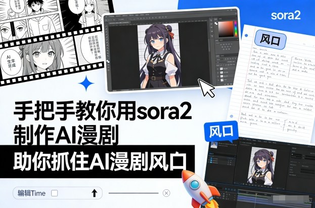 手把手教你用sora2制作AI漫剧，助你抓住AI漫剧风口——生财有道创业项目网-生财有道