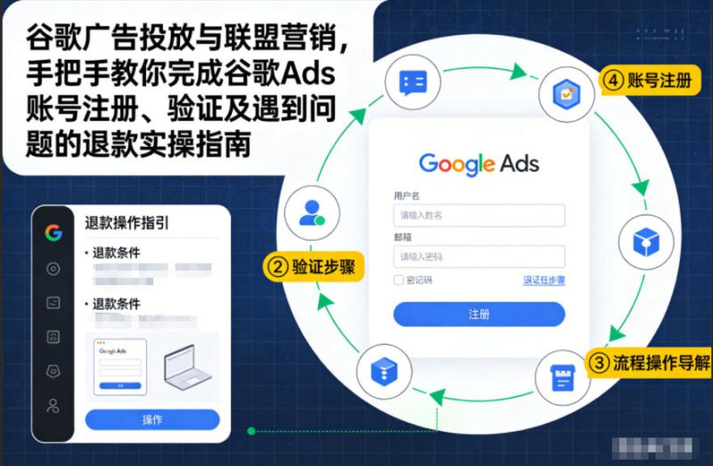 谷歌广告投放与联盟营销，手把手教你完成谷歌Ads账号注册、验证及遇到问题的退款实操指南——生财有道创业项目网-生财有道