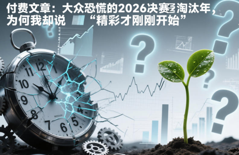 付费文章：大众恐慌的2026决赛淘汰年，为何我却说“精彩才刚刚开始”？——生财有道创业项目网-生财有道