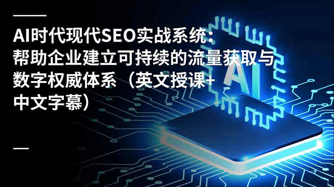 (16760期)AI时代现代SEO实战系统:帮助企业建立可持续的流量获取与数字权威体系(英文授课+中文字幕)_生财有道创业项目网-生财有道