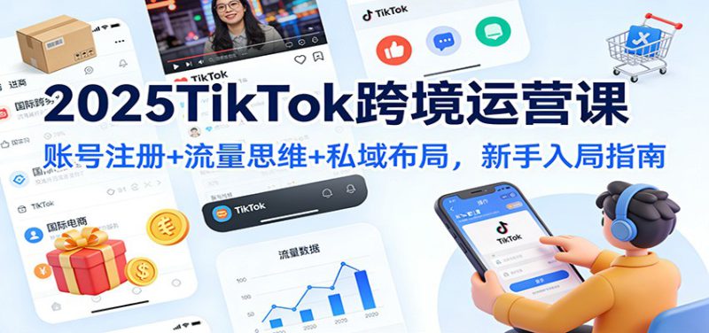 2025TikTok跨境运营课:账号注册+流量思维+私域布局,新手入局指南_生财有道创业网-生财有道