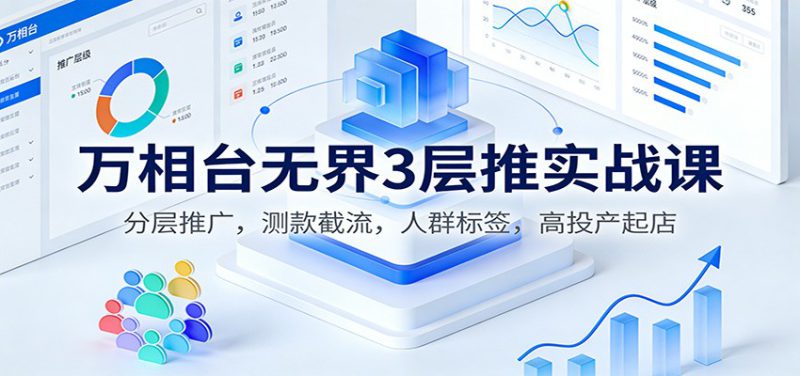 万相台无界3层推实战课:分层推广,测款截流,人群标签,高投产起店_生财有道创业网-生财有道