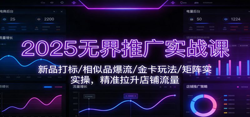 2025无界推广实战课：新品打标/相似品爆流/金卡玩法/矩阵实操，精准拉升店铺流量_生财有道创业网-生财有道