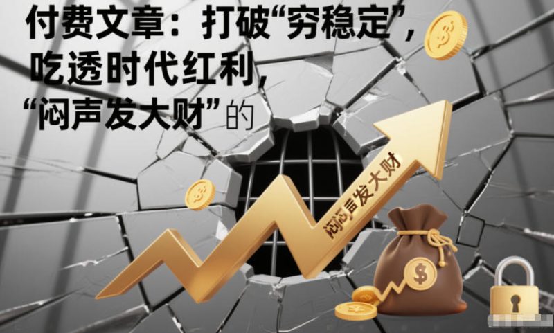 付费文章：打破“穷稳定”，吃透时代红利，“闷声发大财”的终极真谛——生财有道创业项目网-生财有道