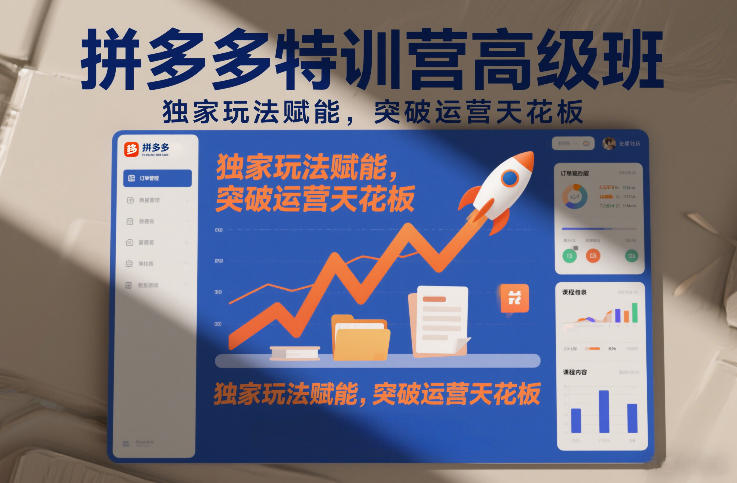 拼多多特训营高阶班，独家玩法赋能，突破运营天花板（更新26年1月）——生财有道创业项目网-生财有道