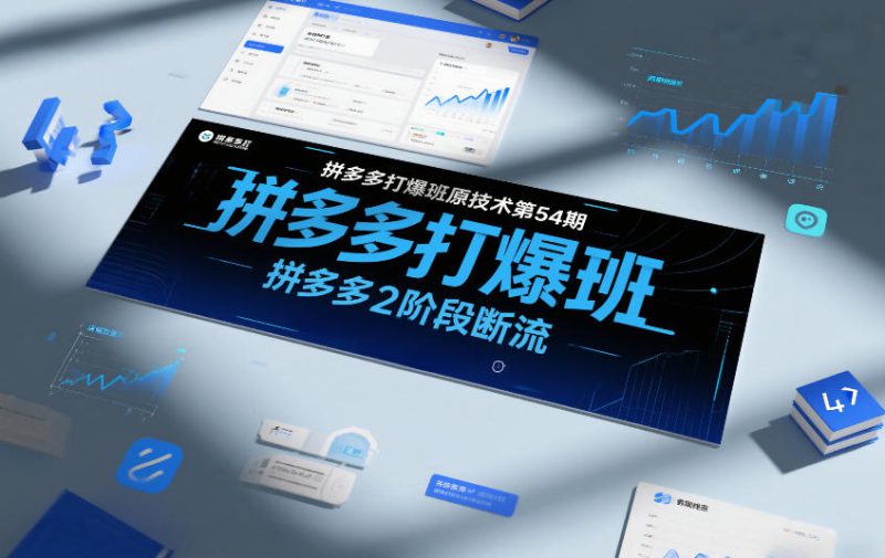 拼多多打爆班原创技术第54期，拼多多2阶段断流——生财有道创业项目网-生财有道