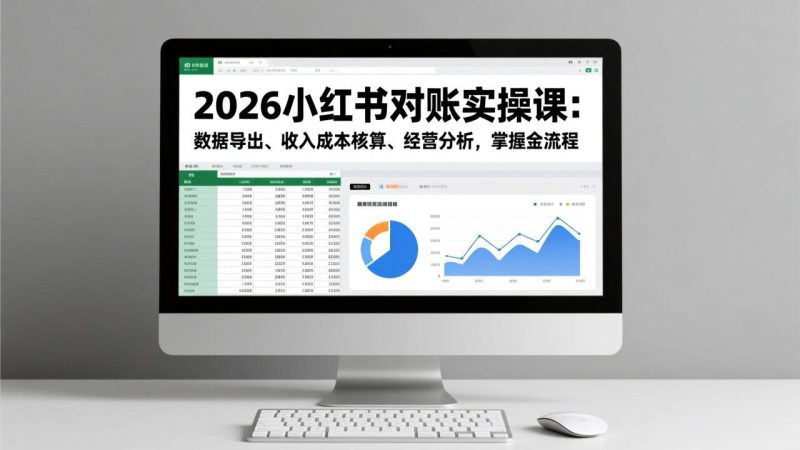 （17071期）2026小红书对账实操课：数据导出、收入成本核算、经营分析，掌握全流程_生财有道创业项目网-生财有道