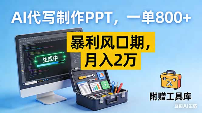 （16967期）AI代写制作PPT，一单800+， 暴利风口期，月入2万【附工具】_生财有道创业项目网-生财有道