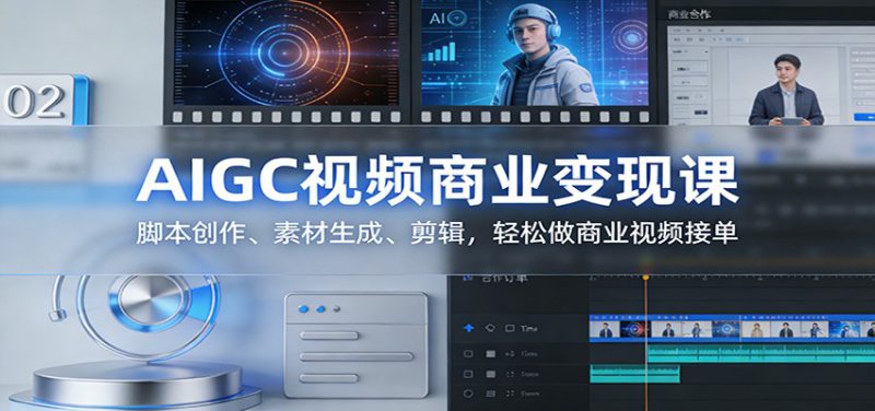 AIGC视频商业变现课：脚本创作、素材生成、剪辑，轻松做商业视频接单_生财有道创业网-生财有道