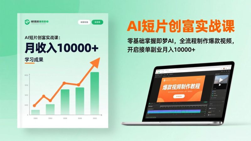 (17236期)AI短片创富实战课:零基础掌握即梦AI,全流程制作爆款视频,开启接单副业月入10000+(更新)_生财有道创业项目网-生财有道