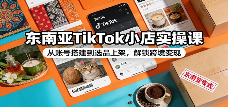 东南亚TikTok小店实操课:从账号搭建到选品上架,解锁跨境变现_生财有道创业网-生财有道