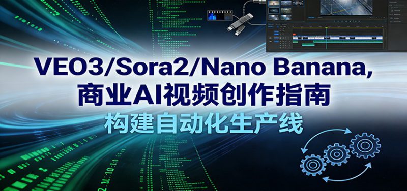 VEO3/Sora2/Nano Banana商业AI视频创作指南,构建自动化生产线_生财有道创业网-生财有道