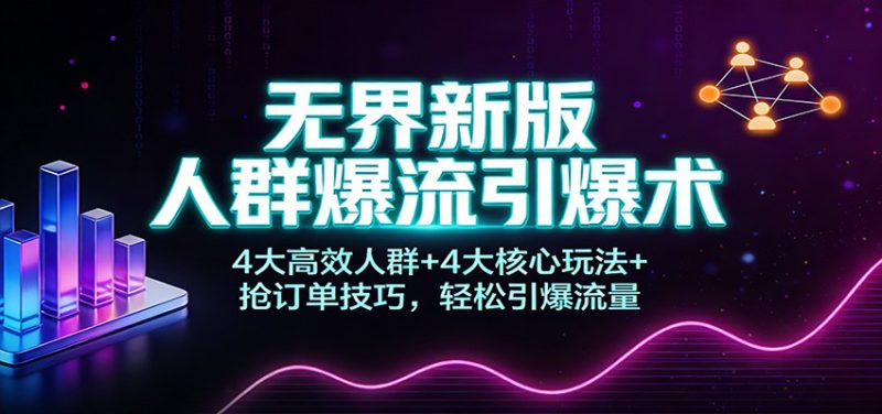 无界新版人群爆流引爆术：4大高效人群+4大核心玩法+抢订单技巧，轻松引爆流量_生财有道创业网-生财有道