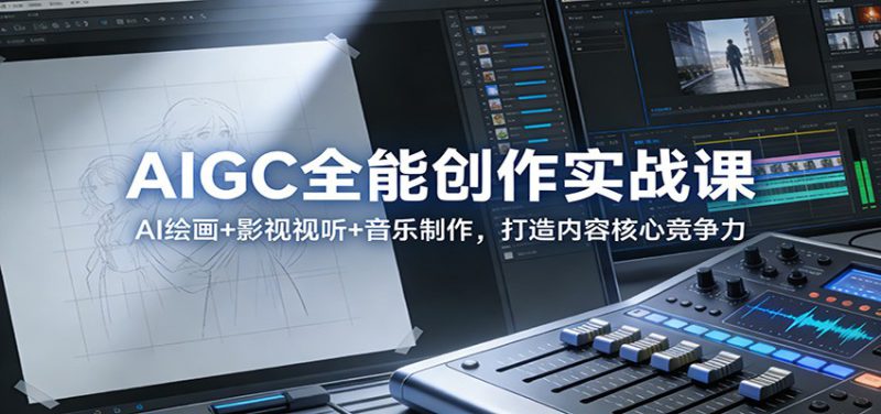 AIGC全能创作实战课:AI绘画+影视视听+音乐制作,打造内容核心竞争力_生财有道创业网-生财有道