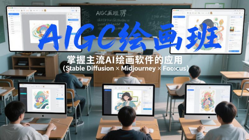 AIGC绘画班，掌握主流Ai绘画软件的应用（Stable Diffusion x Midjourney x Fooocus）——生财有道创业项目网-生财有道