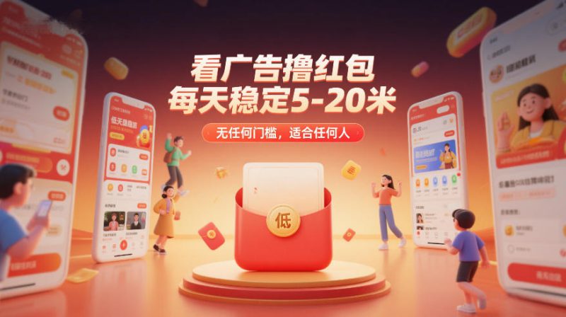 看广告撸红包,每天稳定5-20米,无任何门槛,适合任何人——生财有道创业项目网-生财有道