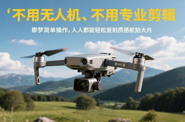 不用无人机、不用专业剪辑，即梦简单操作，人人都能轻松复刻质感航拍大片——生财有道创业项目网-生财有道