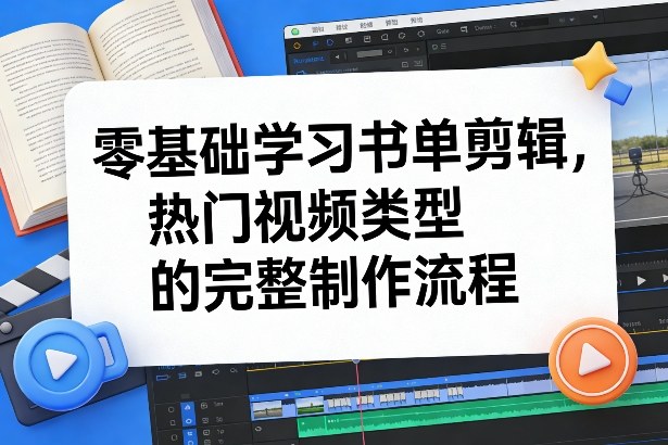 零基础学习书单剪辑，热门视频类型的完整制作流程（更新2026）——生财有道创业项目网-生财有道