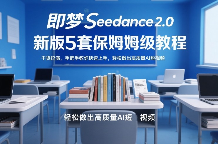 即梦Seedance2.0新版5套保姆级教程，干货拉满，手把手教你快速上手，轻松做出高质量AI短视频——生财有道创业项目网-生财有道