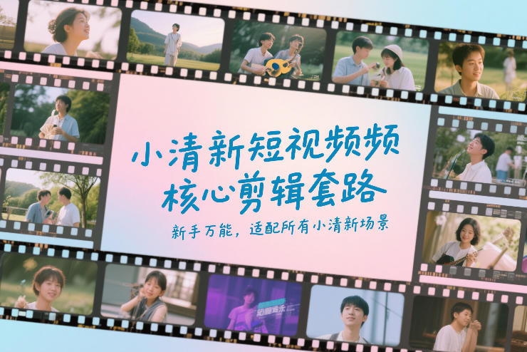 小清新短视频核心剪辑套路,新手万能,适配所有小清新场景——生财有道创业项目网-生财有道