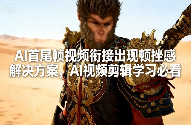 AI首尾帧视频衔接出现顿挫感解决方案,AI视频剪辑学习必看——生财有道创业项目网-生财有道