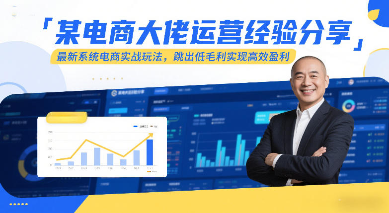 某电商大佬运营经验分享，最新系统电商实战玩法，跳出低毛利实现高效盈利（更新）——生财有道创业项目网-生财有道