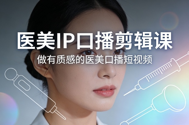 医美IP口播剪辑课，做有质感的医美口播短视频——生财有道创业项目网-生财有道