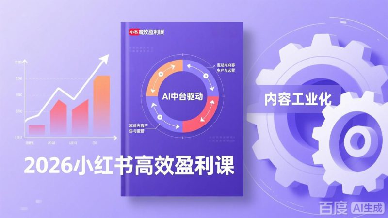 （17291期）2026小红书高效盈利课，流量双引擎+内容工业化+AI中台驱动，构建可复制的千万级营收模型_生财有道创业项目网-生财有道