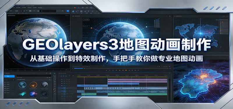 GEOlayers3地图动画制作：从基础操作到特效制作，手把手教你做专业地图动画_生财有道创业网-生财有道