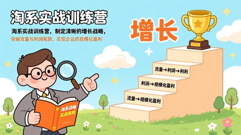 （17281期）淘系实战训练营，制定清晰的增长战略，突破流量与利润瓶颈，实现企业的规模化盈利_生财有道创业项目网-生财有道