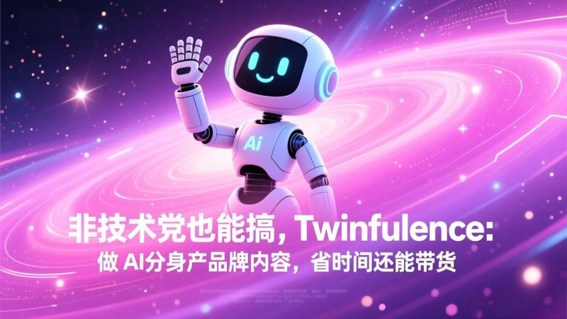 （17381期）非技术党也能搞!Twinfluence:做 AI 分身产品牌内容,省时间还能带货_生财有道创业项目网-生财有道