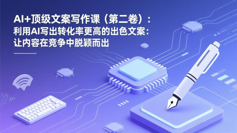 （17382期）AI+顶级文案写作课（第二卷）：利用AI写出转化率更高的出色文案：让内容在竞争中脱颖而出_生财有道创业项目网-生财有道