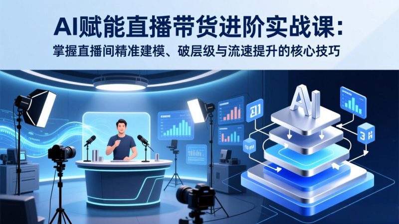 （17405期）AI赋能直播带货进阶实战课：掌握直播间精准建模、破层级与流速提升的核心技巧_生财有道创业项目网-生财有道