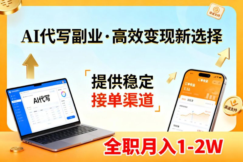 （17446期）AI代写副业，高效变现，提供渠道，永不失业副业兼职 全职月入1-2W【SOP手册】_生财有道创业项目网-生财有道