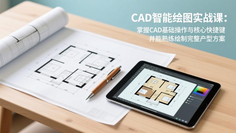 （17348期）CAD智能绘图实战课：掌握CAD基础操作与核心快捷键，并能熟练绘制完整户型方案_生财有道创业项目网-生财有道
