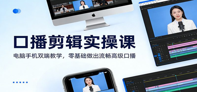 口播剪辑实操课：电脑手机双端教学，零基础做出流畅高级口播_生财有道创业网-生财有道