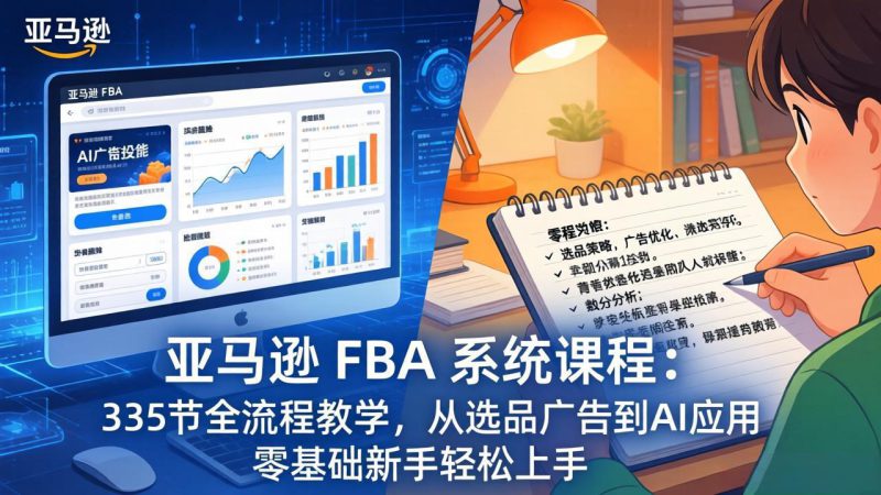 （17744期）亚马逊 FBA 系统课程（更新26年3月）335节全流程教学，从选品广告到AI应用，零基础新手轻松上手_生财有道创业项目网-生财有道