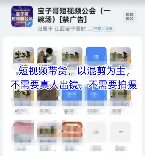 宝子哥头部团队短视频带货，以混剪为主，不需要真人出镜，不需要拍摄【更新26年3月】——生财有道创业项目网-生财有道