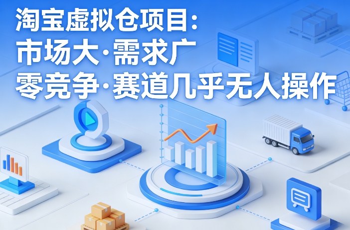 淘宝虚拟仓项目，市场大，需求广，零竞争，赛道几乎没人操作——生财有道创业项目网-生财有道