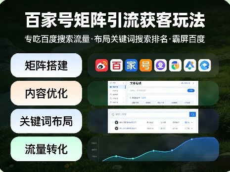 百家号矩阵引流获客玩法,专吃百度搜索流量,布局关键词搜索排名,霸屏百度——生财有道创业项目网-生财有道