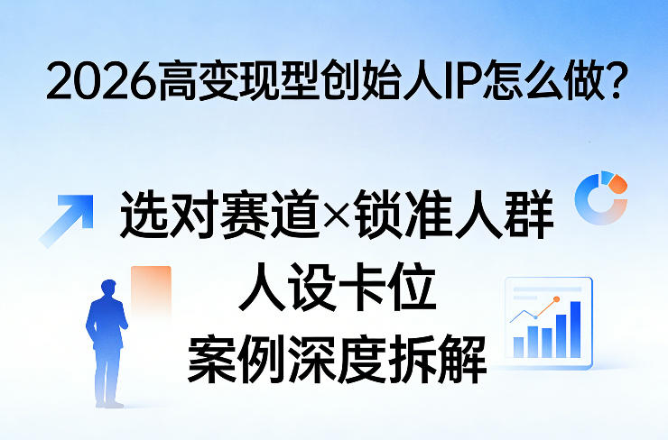 2026高变现型创始人IP怎么做?选对赛道×锁准人群×人设卡位×案例深度拆解——生财有道创业项目网-生财有道
