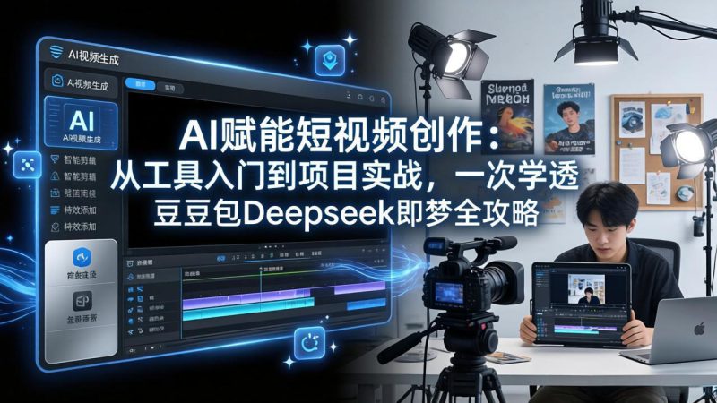 （17762期）AI赋能短视频创作：从工具入门到项目实战，一次学透豆包Deepseek即梦全攻略_生财有道创业项目网-生财有道