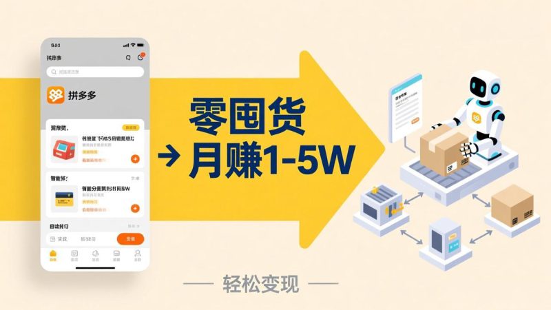 （17490期）不用囤货不用跑单！拼多多虚拟玩法，机器人管理发货和客服，帮你月赚 1-5W_生财有道创业项目网-生财有道