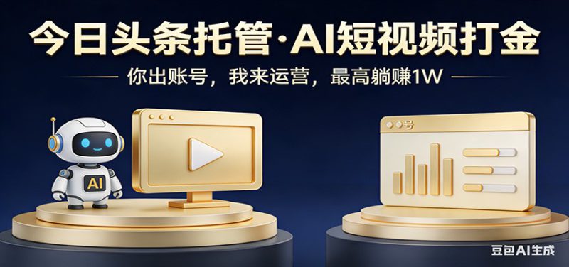 头条号AI托管,我提供作品,你提供账号,每天5分钟发布,小白躺赚3000+_生财有道创业网-生财有道