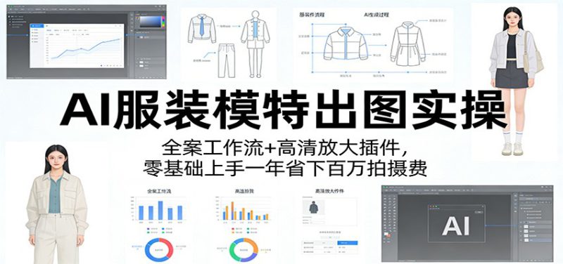 AI服装模特出图实操：全案工作流+ 高清放大插件，零基础上手一年省下百万拍摄费_生财有道创业网-生财有道