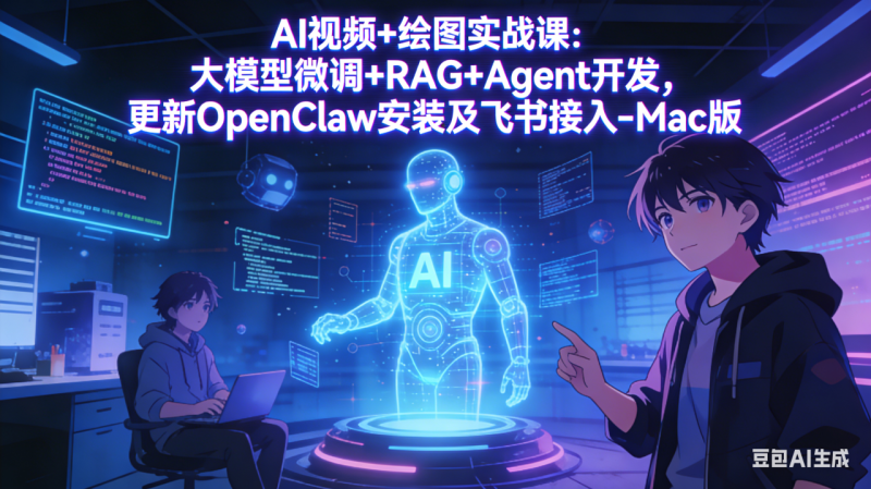 （17594期）AI视频+绘图实战课：大模型微调+RAG+Agent开发，更新OpenClaw安装及飞书接入-Mac版_生财有道创业项目网-生财有道